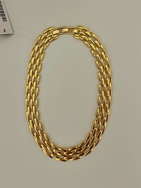 J.Crew NWT Gold Watchband chain necklace Zinc And Brass